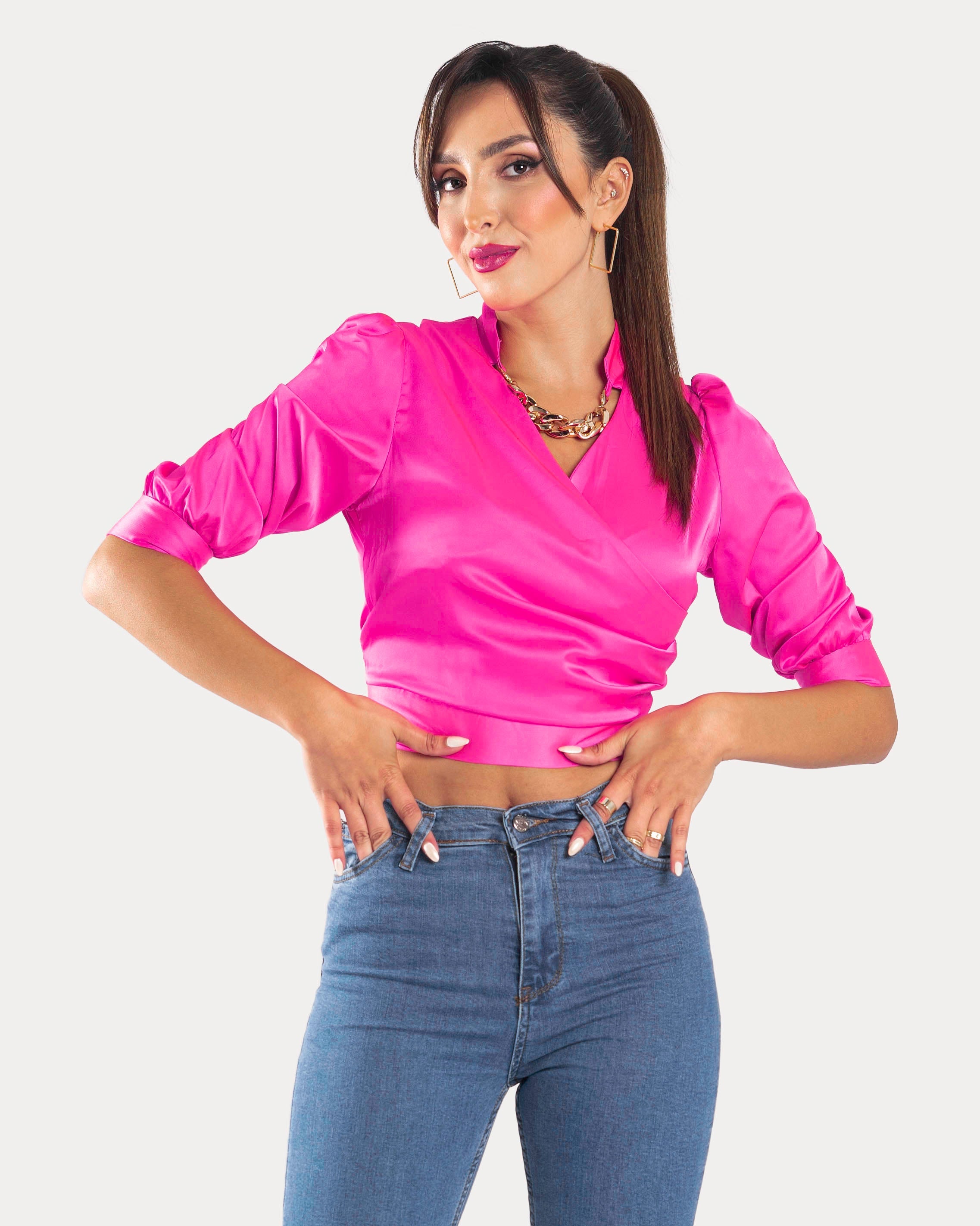 STYLE-Fushia-Smooth Talk Shirt